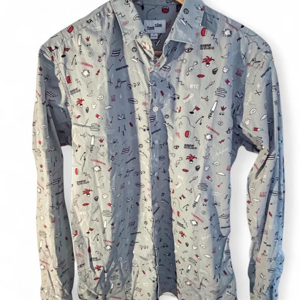 Frank &‎ oak gray button up shirt